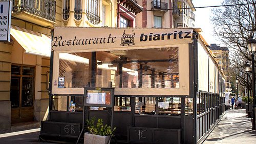 Terraza de verano del Restaurante Biarritz